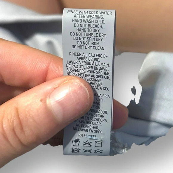 SKIMS Recycled Swim Sarong Skirt Chrome Size XL Stretch - Picture 10 of 10